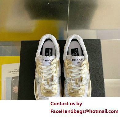 Chanel CC Logo Sneakers Fabric and Laminated G39792 05 2023