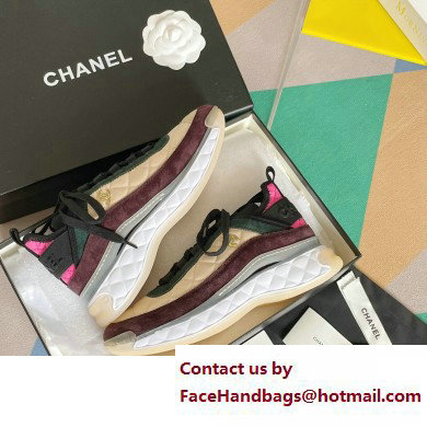 Chanel CC Logo Sneakers Fabric and Suede Calfskin G39982 03 2023