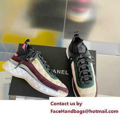 Chanel CC Logo Sneakers Fabric and Suede Calfskin G39982 03 2023