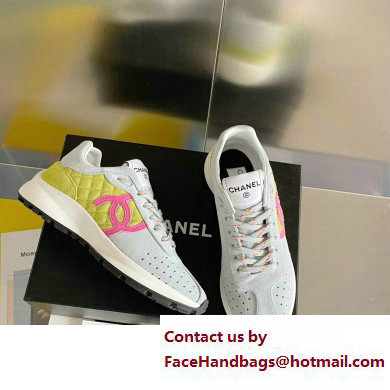 Chanel CC Logo Sneakers Suede Calfskin 01 2023