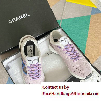 Chanel CC Logo Sneakers Suede Calfskin 02 2023