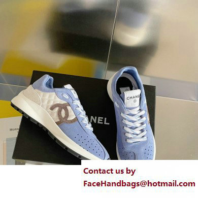 Chanel CC Logo Sneakers Suede Calfskin 04 2023