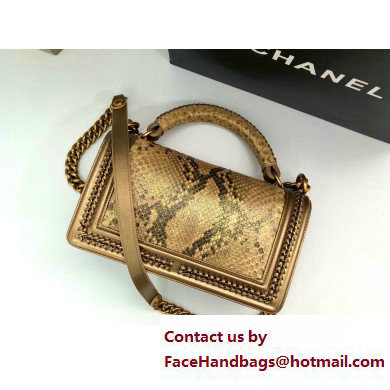 Chanel Chain Boy Flap Medium Bag In Python 02 2023