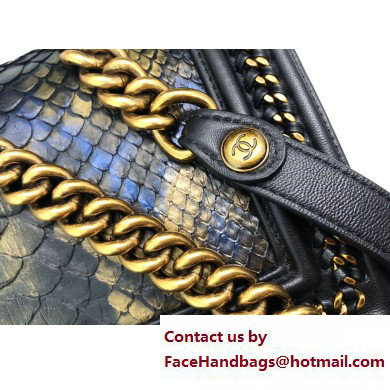 Chanel Chain Boy Flap Medium Bag In Python 03 2023