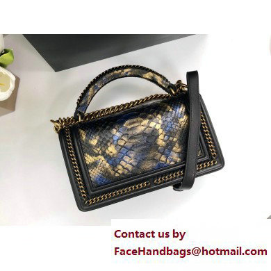 Chanel Chain Boy Flap Medium Bag In Python 03 2023