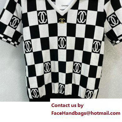 Chanel Checkerboard KNITWEAR T-SHIRT SPRING 2023