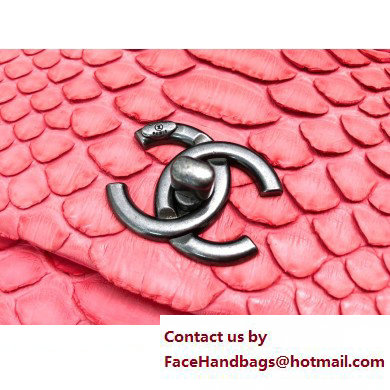 Chanel Coco Handle Small Flap Bag with Top Handle In Python Pink 2023