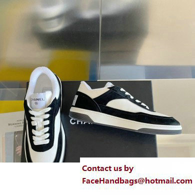 Chanel Logo Sneakers Suede Calfskin 01 2023