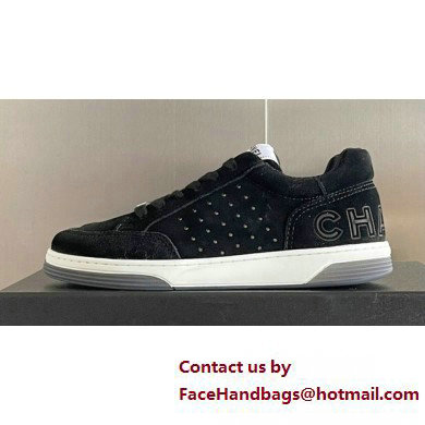 Chanel Logo Sneakers Suede Calfskin 05 2023