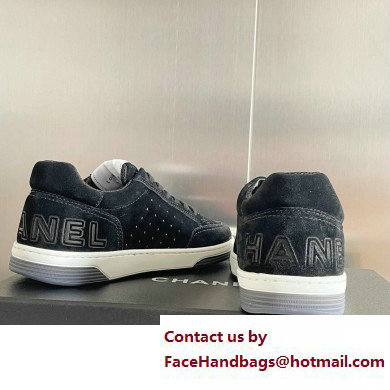 Chanel Logo Sneakers Suede Calfskin 05 2023