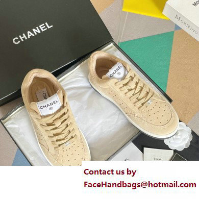 Chanel Logo Sneakers Suede Calfskin 08 2023