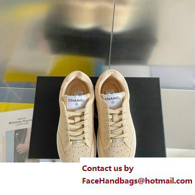 Chanel Logo Sneakers Suede Calfskin 08 2023