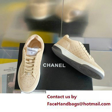 Chanel Logo Sneakers Suede Calfskin 08 2023