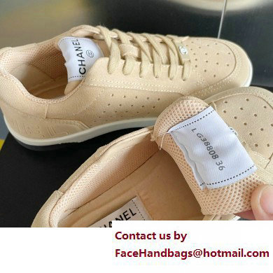 Chanel Logo Sneakers Suede Calfskin 08 2023