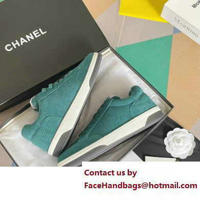 Chanel Logo Sneakers Suede Calfskin 09 2023