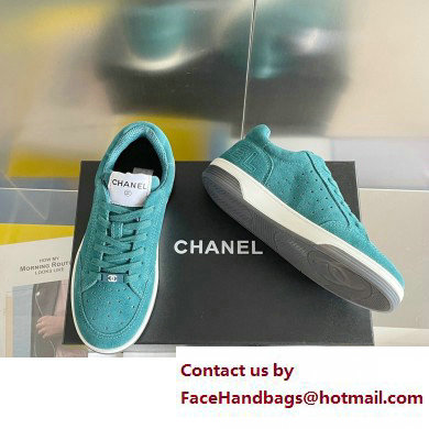 Chanel Logo Sneakers Suede Calfskin 09 2023