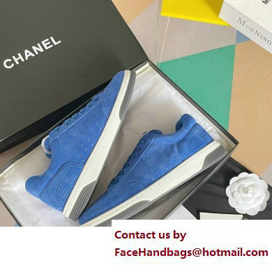 Chanel Logo Sneakers Suede Calfskin 10 2023