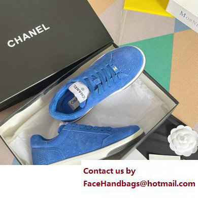 Chanel Logo Sneakers Suede Calfskin 10 2023