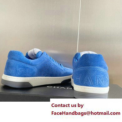 Chanel Logo Sneakers Suede Calfskin 10 2023