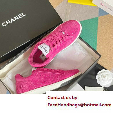 Chanel Logo Sneakers Suede Calfskin 11 2023