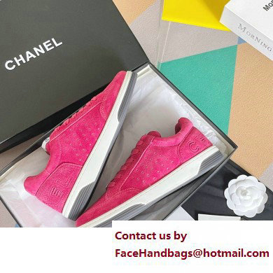 Chanel Logo Sneakers Suede Calfskin 11 2023