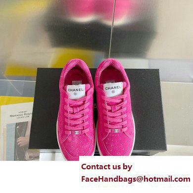 Chanel Logo Sneakers Suede Calfskin 11 2023