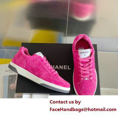 Chanel Logo Sneakers Suede Calfskin 11 2023