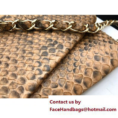 Chanel Pouch Clutch Bag In Python 02 2023