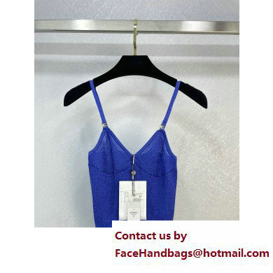 Chanel blue knitwear VEST spring 2023