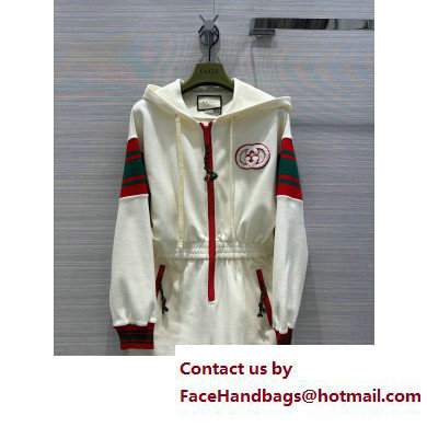 GUCCI Hooded jersey zip jumpsuit 720582 2023