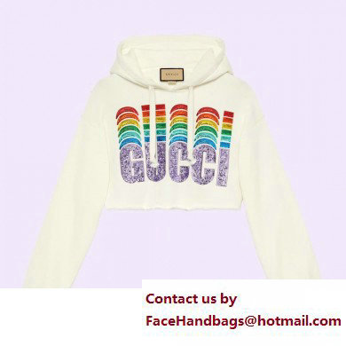 Gucci Cotton sweatshirt with Gucci embroidery white 688197 2023