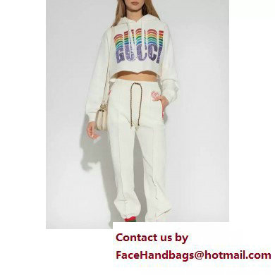 Gucci Cotton sweatshirt with Gucci embroidery white 688197 2023