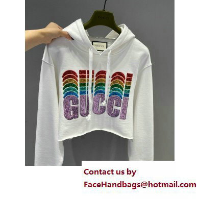 Gucci Cotton sweatshirt with Gucci embroidery white 688197 2023