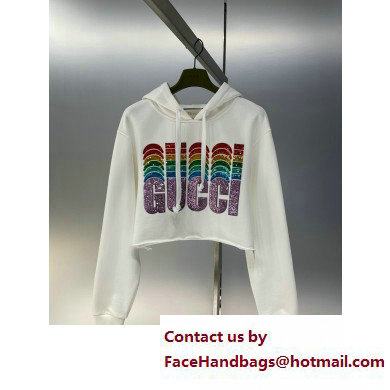 Gucci Cotton sweatshirt with Gucci embroidery white 688197 2023