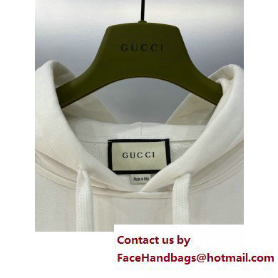 Gucci Cotton sweatshirt with Gucci embroidery white 688197 2023