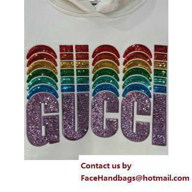 Gucci Cotton sweatshirt with Gucci embroidery white 688197 2023