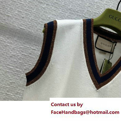 Gucci Fine wool vest ivory 727431 2023