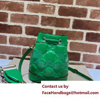 Gucci GG Matelasse bucket bag 728231 Green