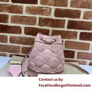 Gucci GG Matelasse bucket bag 728231 Pink