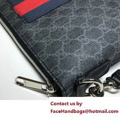 Gucci Web GG Pouch Bag 523603 GG Black