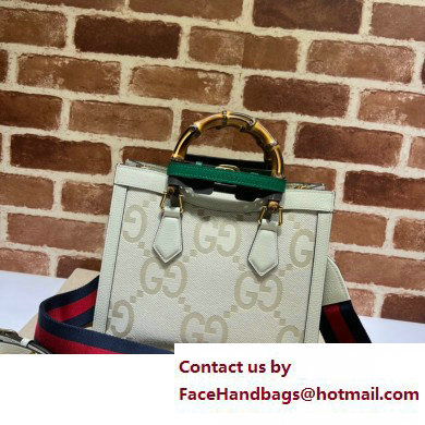 Gucci off white canvas Diana jumbo GG small tote bag 702721 2022