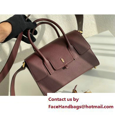 HERMES NEW DRAG 22 BAG BURGUNDY IN EVERCOLOR LEATHER 2023(HANDMADE)