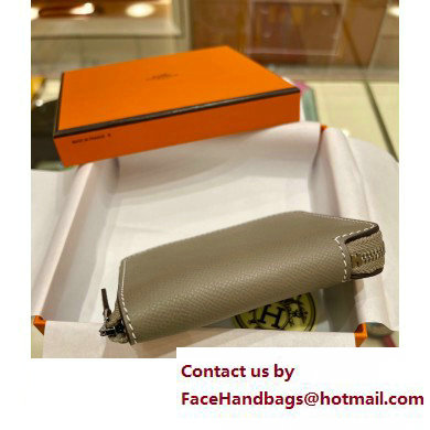 HERMES SILK'IN COMPACT WALLET IN ORIGINAL EPSOM LEATHER ETAIN 2023