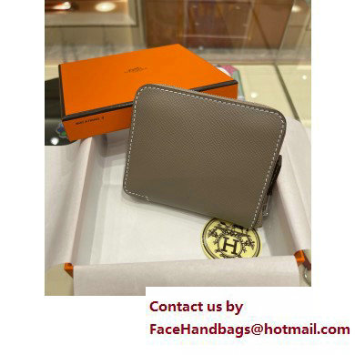 HERMES SILK'IN COMPACT WALLET IN ORIGINAL EPSOM LEATHER ETAIN 2023