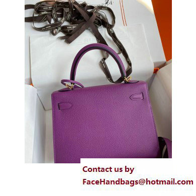 Hermes Kelly 25cm Bag in Original Epsom Leather anemone