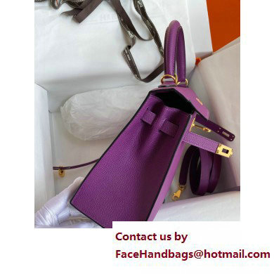 Hermes Kelly 25cm Bag in Original Epsom Leather anemone