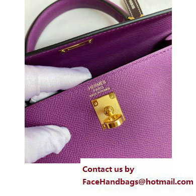 Hermes Kelly 25cm Bag in Original Epsom Leather anemone