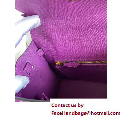 Hermes Kelly 25cm Bag in Original Epsom Leather anemone