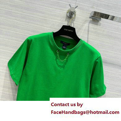 LOUIS VUITTON CHAIN DETAIL T-SHIRT GREEN 2023