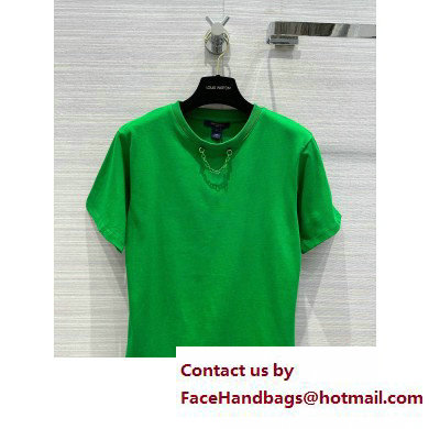 LOUIS VUITTON CHAIN DETAIL T-SHIRT GREEN 2023